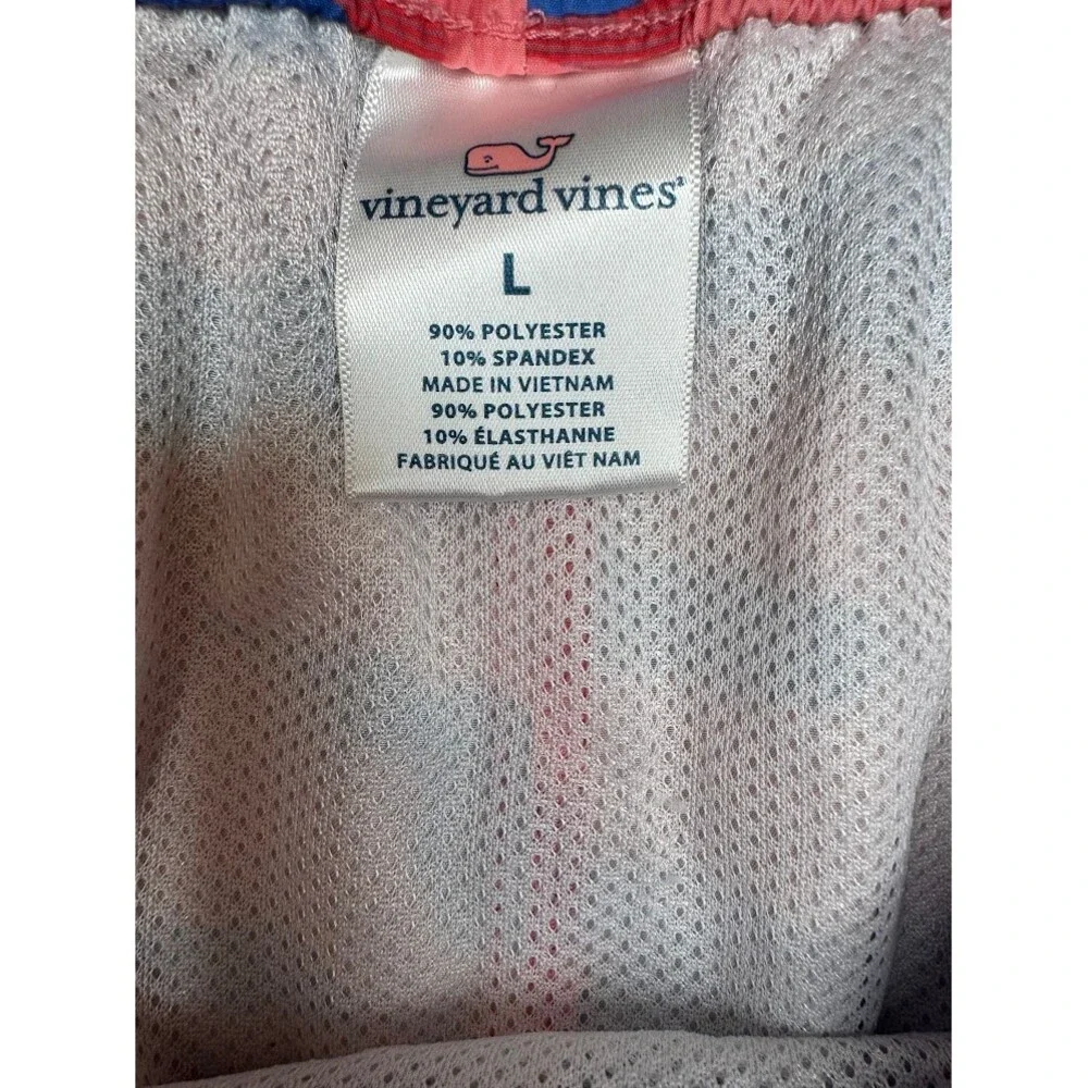 Men's Bright Pink Blue Camo Swim Trunks Board Shorts Size L